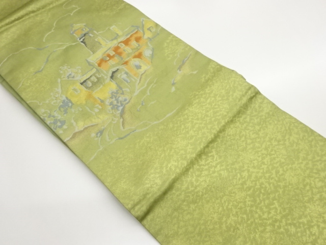 JAPANESE KIMONO / NAGOYA OBI / WOVEN ABSTRACT HOUSE